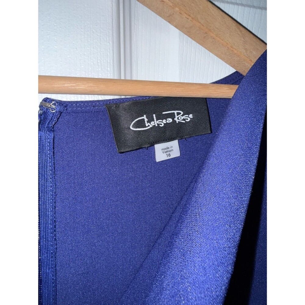 NWT Chelsea Rose Blue Midi Dress 16 - Picture 2 of 5